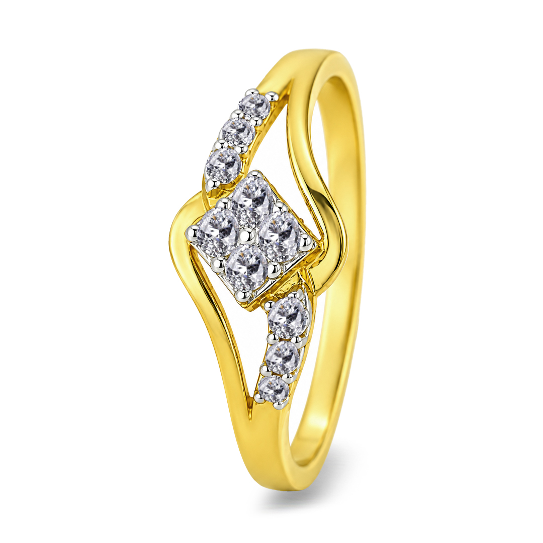 18KW Gold Diamond Ring IF-069