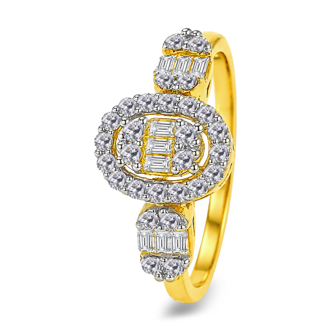 18KW Gold Diamond Ring IF-071