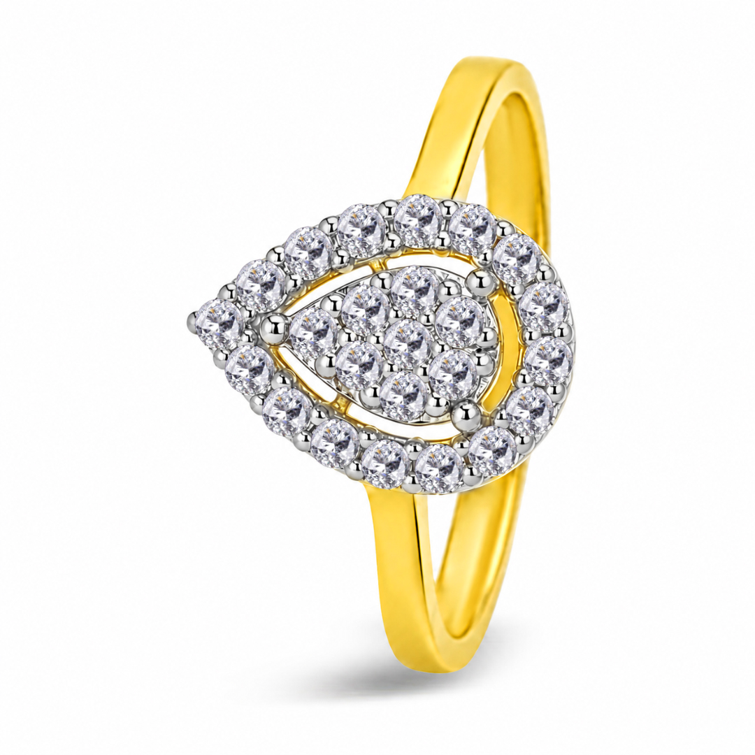 18KW Gold Diamond Ring IF-074
