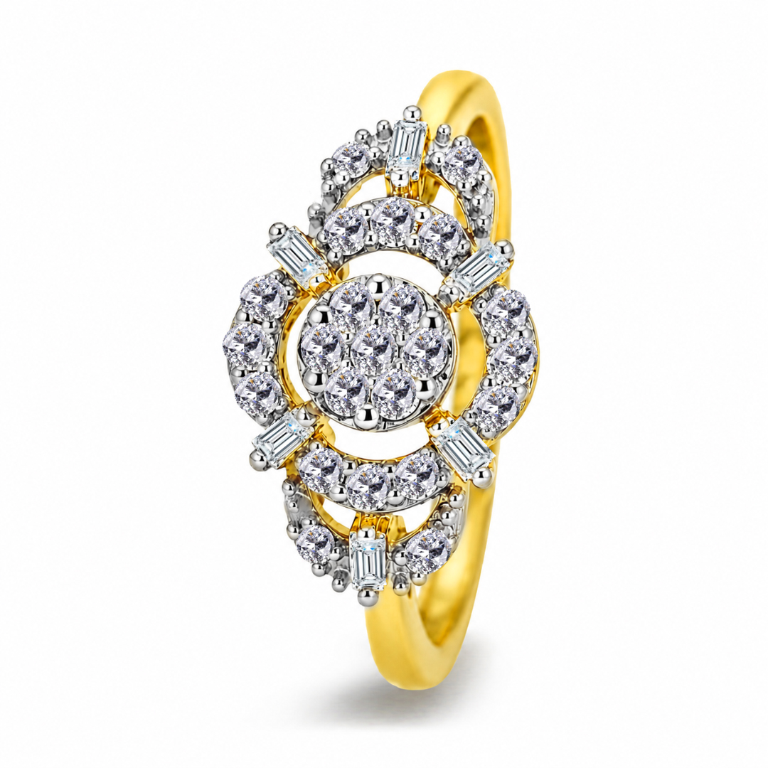 18KW Gold Diamond Ring IF-076