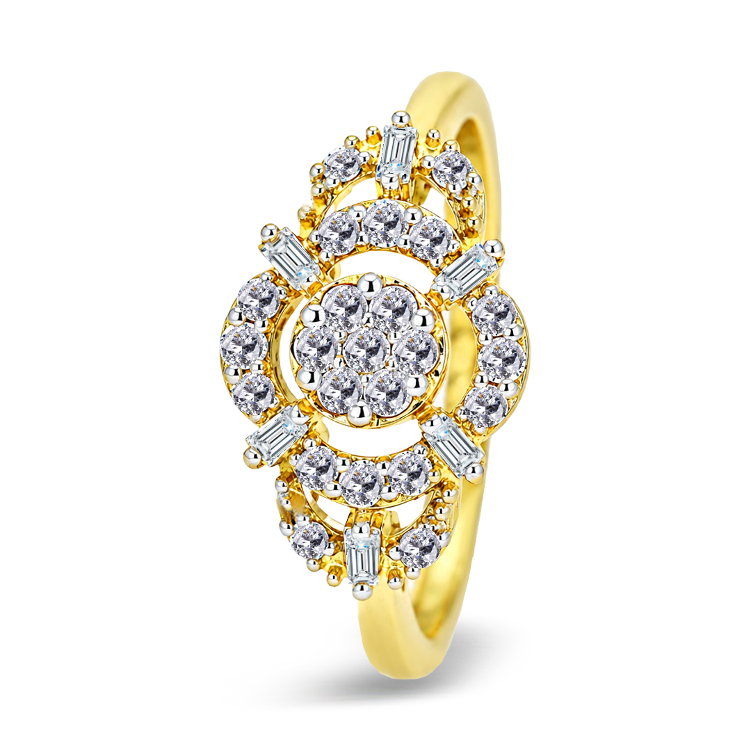 18KW Gold Diamond Ring IF-076