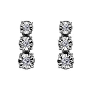 Palladium Diamond Earring ER-1014