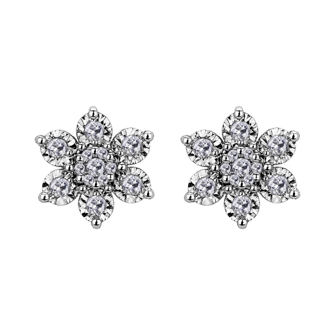 Palladium Diamond Earring ER-1024