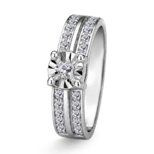 Palladium Diamond Ring LR-1009