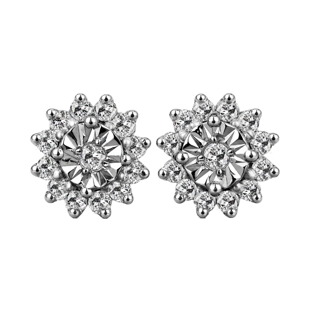 Palladium Diamond Earring ER-1029