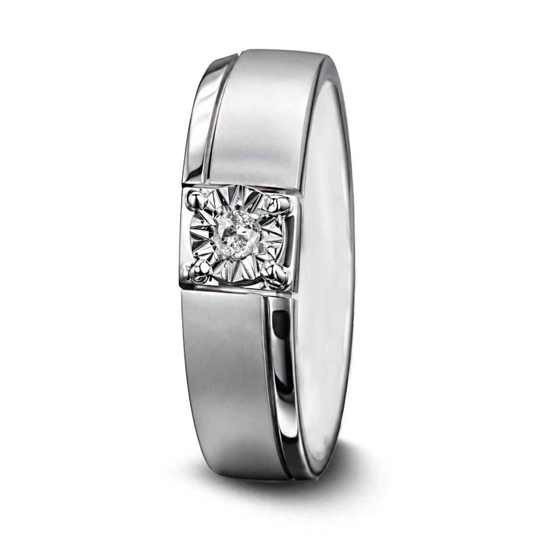 Palladium Diamond Ring GR-1028