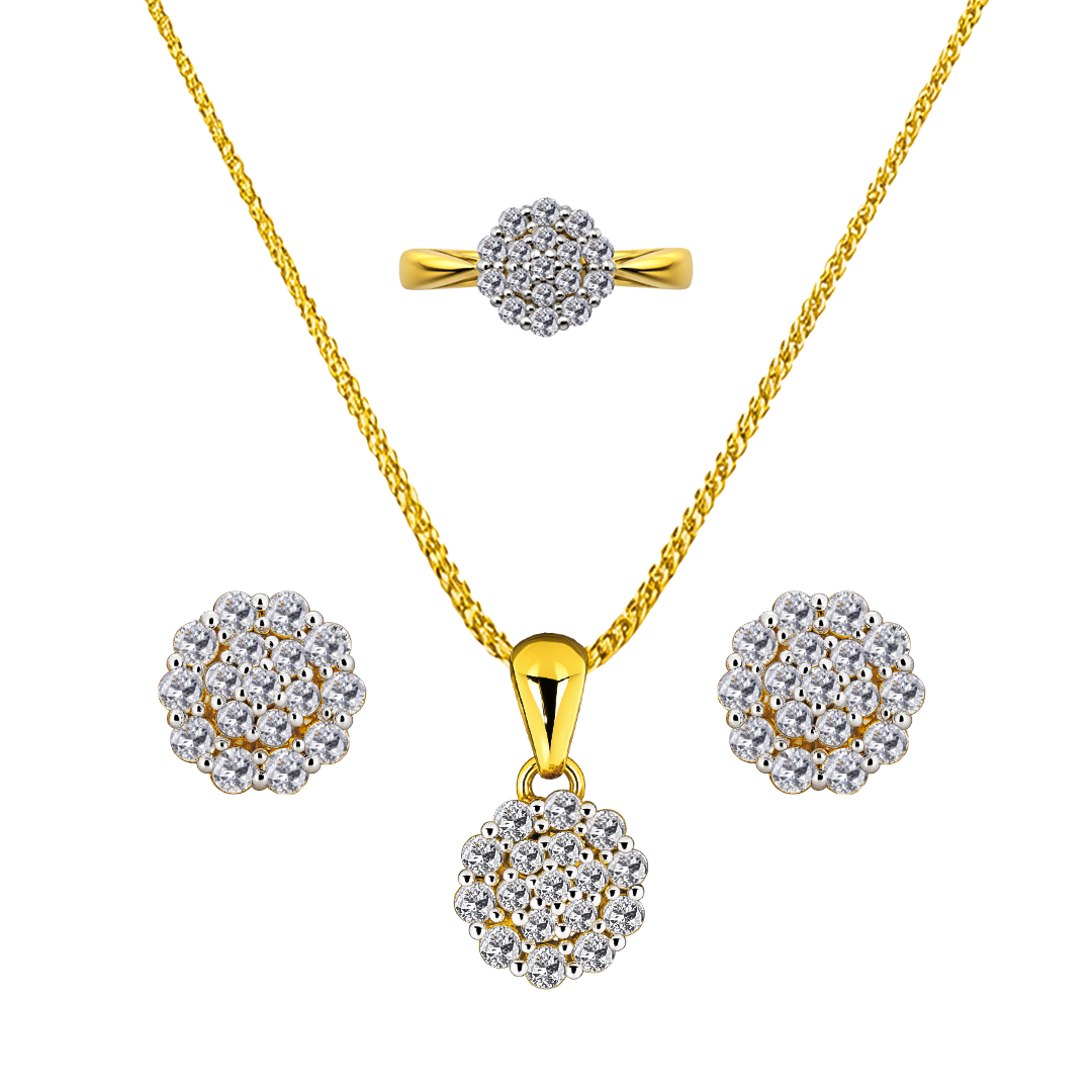 18K Gold Diamond Set-IF-036-37-38