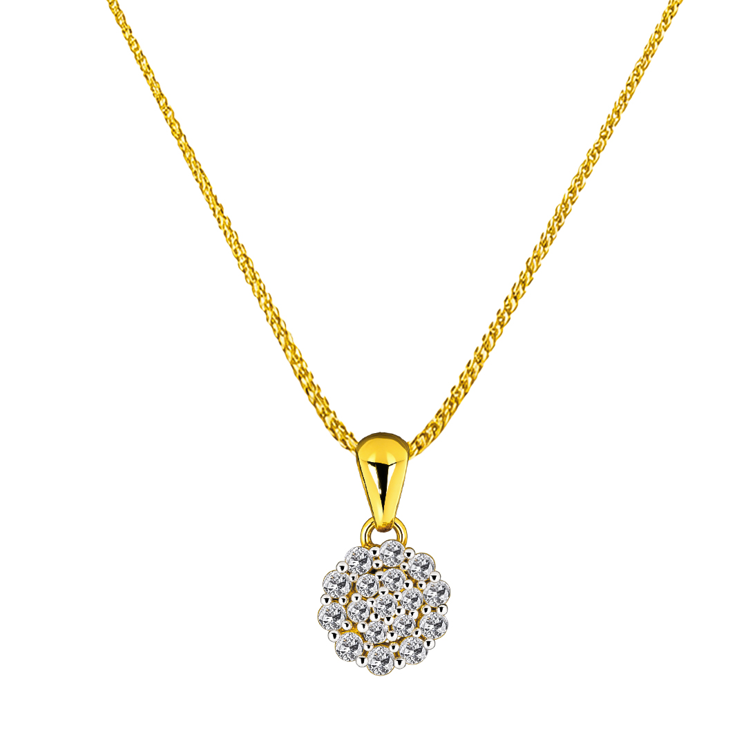 18k Gold Diamond Pendant IF-038